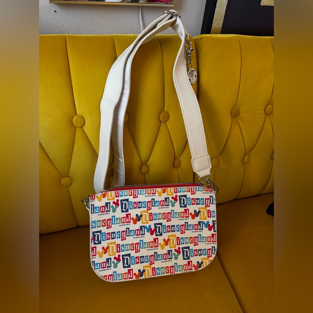 Loungefly Disney White Multicolor Crossbody Bag
